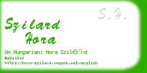 szilard hora business card